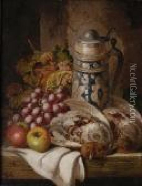Still Life With Game Oil Painting - Charles Thomas Bale