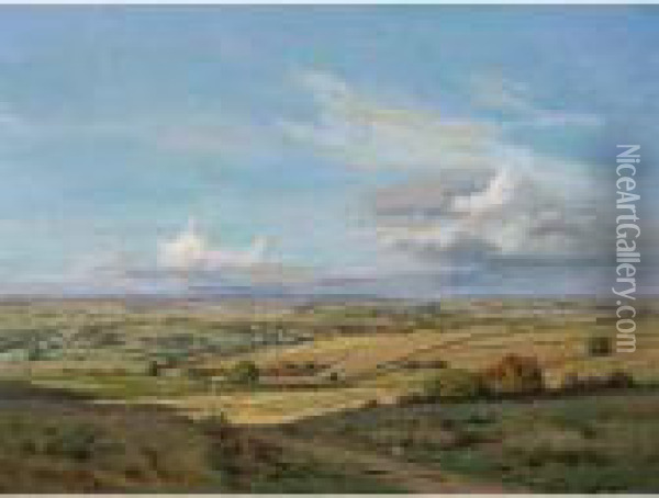 The Countryside Of Jonville, Haute Saone Oil Painting - Jean Ferdinand Monchablon