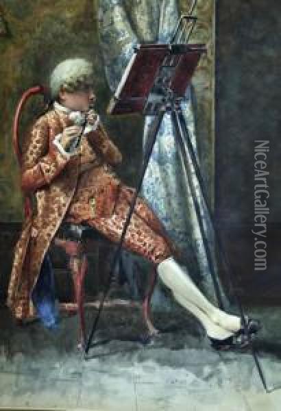 Musicista Oil Painting - Vincenzo Loria