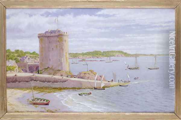The Solidor Tower, St. Malo, 1882 Oil Painting - John Mulcaster Carrick