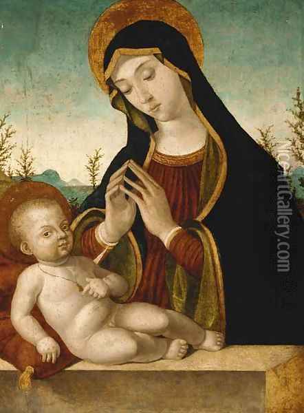 The Madonna and Child Oil Painting - Antonello De Saliba