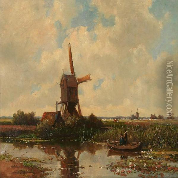 Dutch Summer Landscape Oil Painting - Cornelis Vreedenburgh