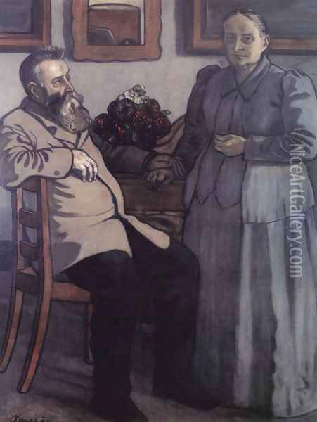 My Parents after Fourty Years of Marriage 1897 Oil Painting - Jozsef Rippl-Ronai