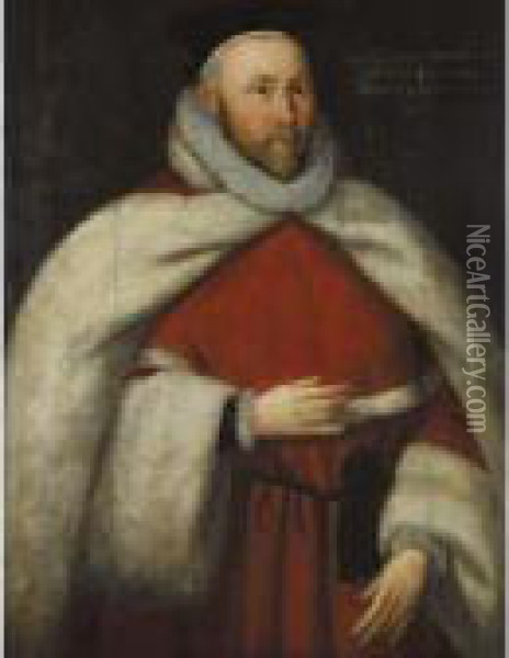 Portrait Of A Gentleman, Traditionally Identified As Sir Richard Broke Oil Painting - Marcus Ii Gerards