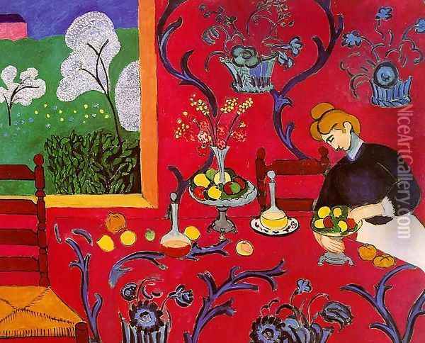 Harmony in Red Oil Painting - Henri Matisse