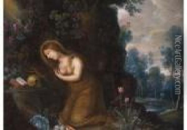 Maria Magdalena Im Busserkleid Oil Painting - Christoffel Jacobsz van der Lamen
