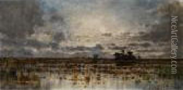 Dachauer Moor Oil Painting - Karl Heffner