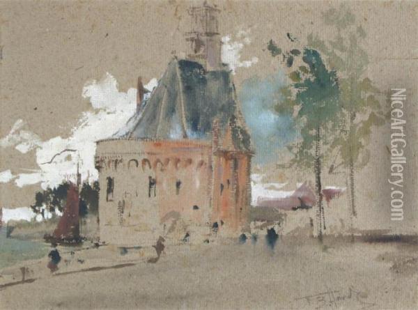 Hoorn Harbour, Holland Oil Painting - Thomas Bush Hardy