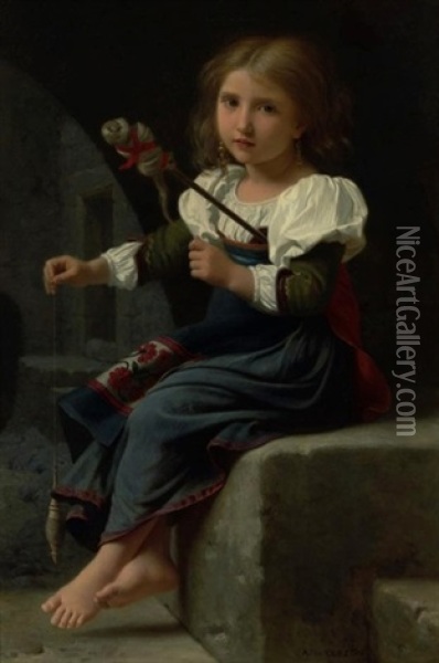 Young Girl Of Galinero Oil Painting - Alfred de Curzon
