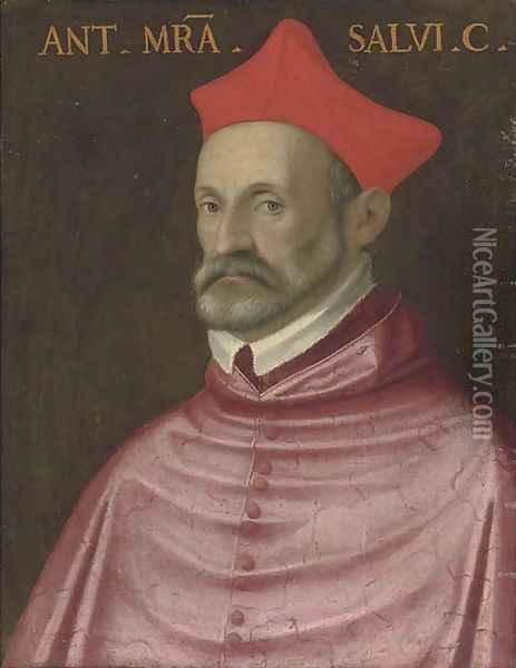Portrait of Cardinal Anton Maria Salviati (1537-1602) Oil Painting - Roman School