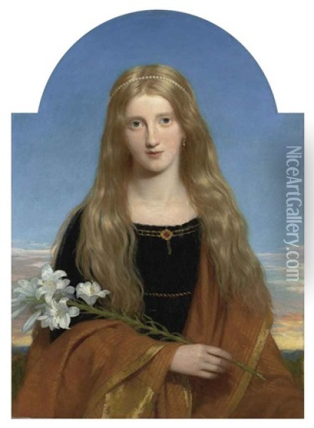 Portrait Of Miss Bury Oil Painting - Sir Charles Lock Eastlake