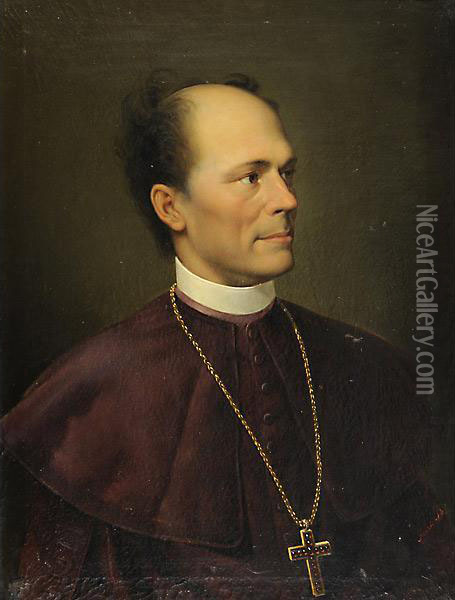 Ritratto Del Vescovo Di Djacobo Oil Painting - Augusto, Elek Alexis Canzi