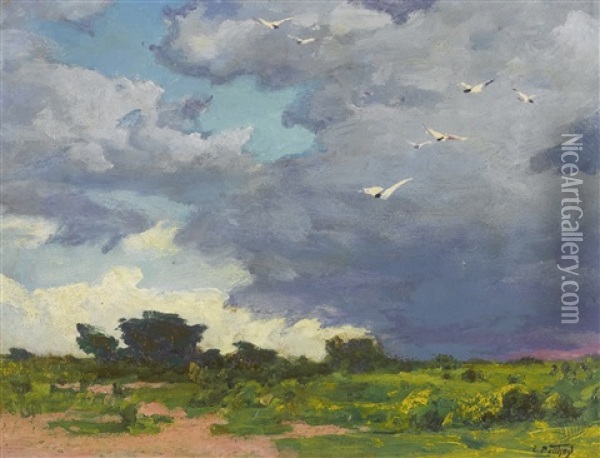 Sudden Flight Oil Painting - Edward Henry Potthast