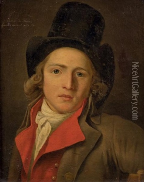 Portrait De Joseph Du Roure Oil Painting - Constance Marie (Blondelu) Charpentier