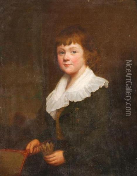 Portrait Of A Young Boy Oil Painting - George C. Watson