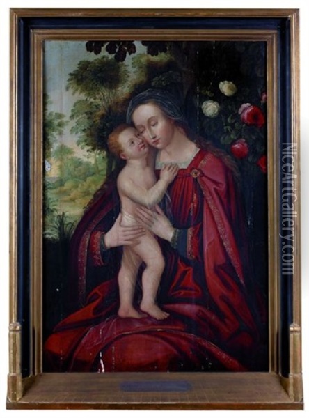 Vierge A L'enfant Oil Painting - Adriaen Isenbrant