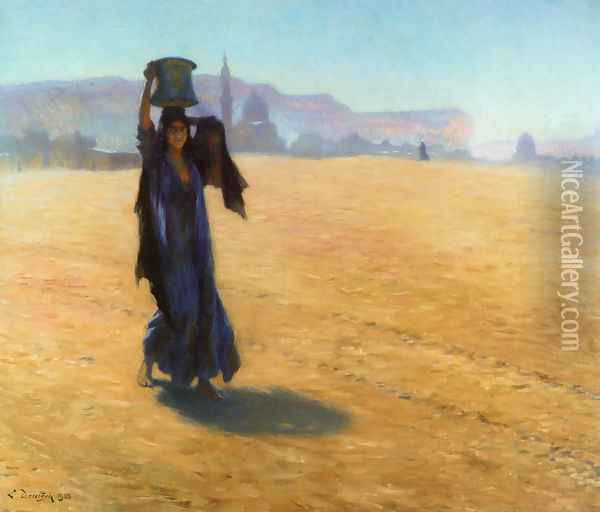 The Water Carrier Oil Painting - Ludwig Deutsch