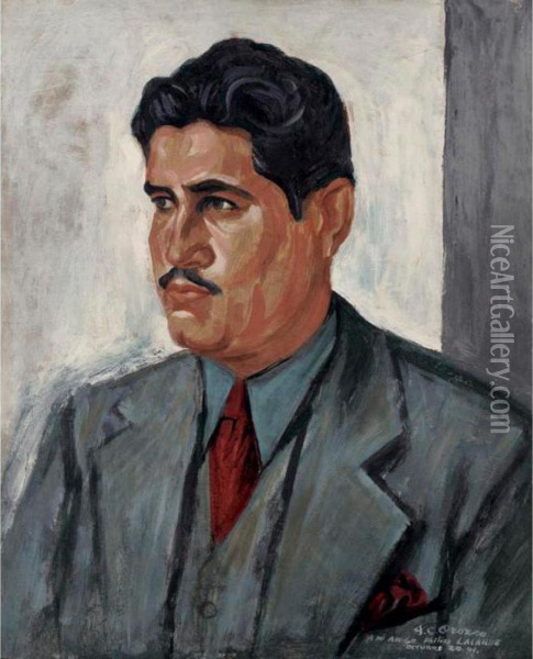 Retrato De Philias Lalanne Oil Painting - Jose Clemente Orozco