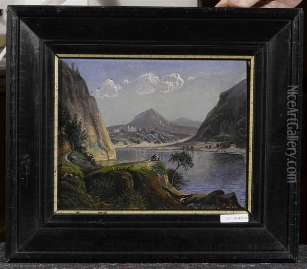 Lago Di Lugano. Oil Painting - Troels Lund