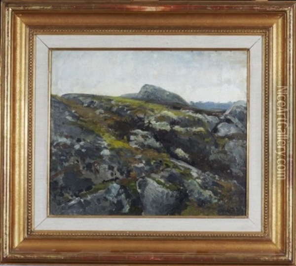 Bergslandskap Oil Painting - Johan Tiren
