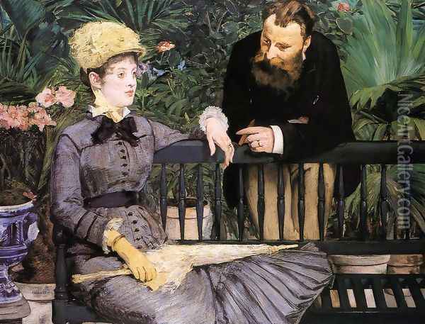 The Conservatory Oil Painting - Edouard Manet