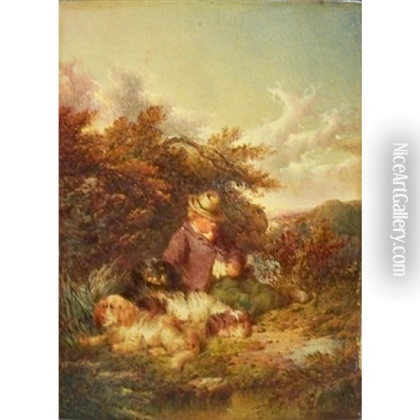 Hunting In The Highlands (2 Works) Oil Painting - Paul Jones