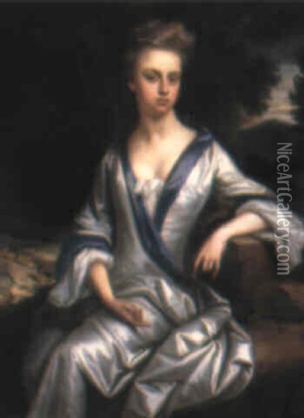Portrait Of Mary Venables Oil Painting - John Baptist Closterman
