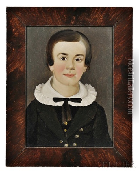 Portrait Of A Boy With A Bow Tie Oil Painting - William Matthew Prior