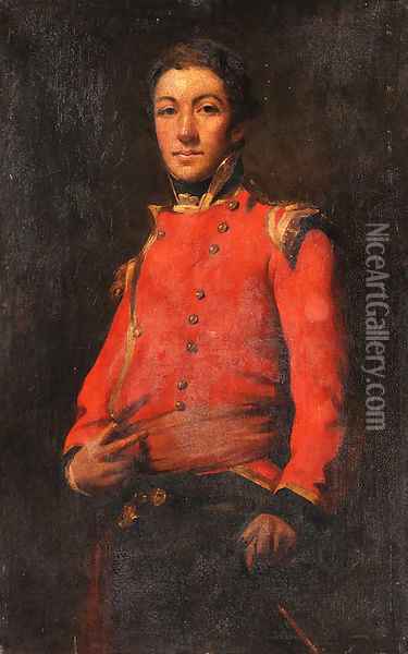 Portrait of an Officer in Uniform Oil Painting - Sir Henry Raeburn