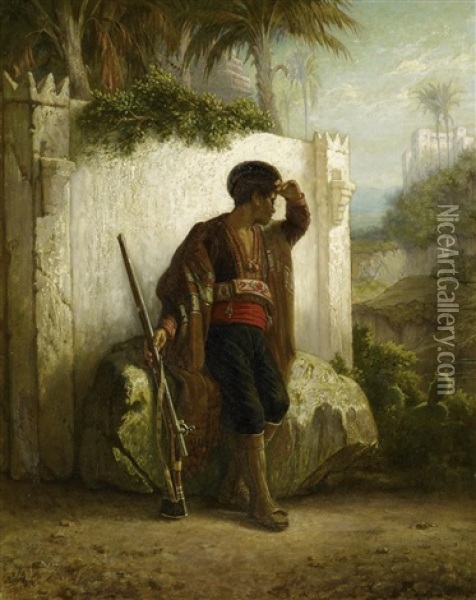 Orientalischer Wachter Oil Painting - Gerritt Postma