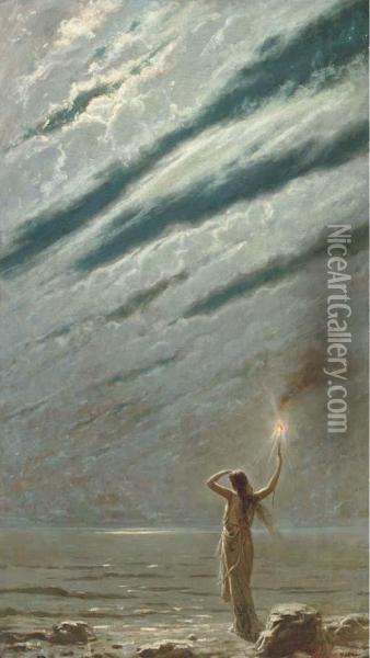 The Guiding Light Oil Painting - Andrea Fossati