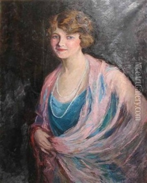 Portrait (+ 2 Others; 3 Works) Oil Painting - Elizabeth Gowdy Baker