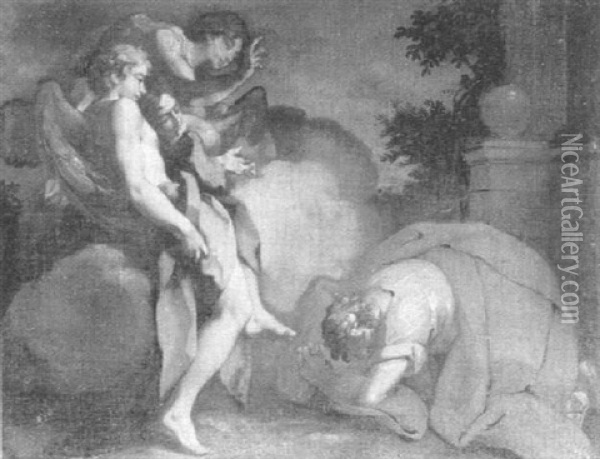 Abraham Und Die Drei Engel Oil Painting - Carlo Maratta