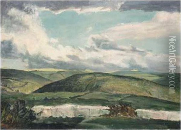 A Set Of Four Landscape Scenes Oil Painting - James Lynwood Palmer