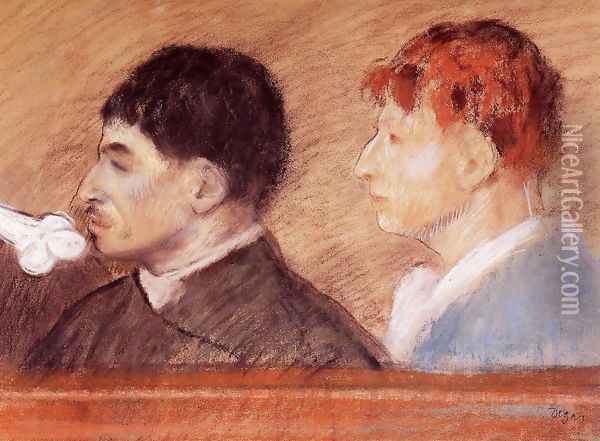 Criminal Physiognomies Oil Painting - Edgar Degas