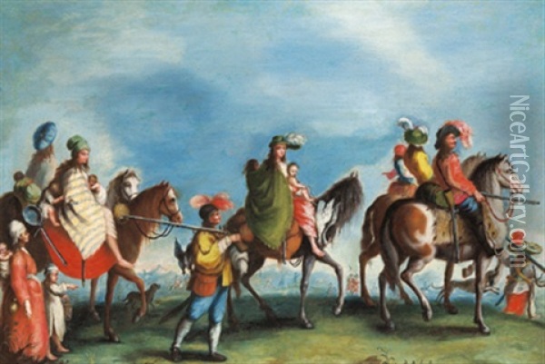 Die Zigeuner Unterwegs Oil Painting - Jacques Callot