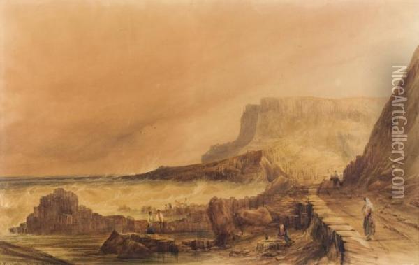 Giant's Causeway Oil Painting - Andrew Nicholl