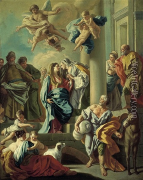 Die Heimsuchung Mariens Oil Painting - Francesco de Mura