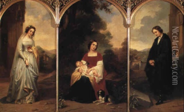 Piti, - Amour - Douleur Oil Painting - Fanny (Fanny Corr) Geefs