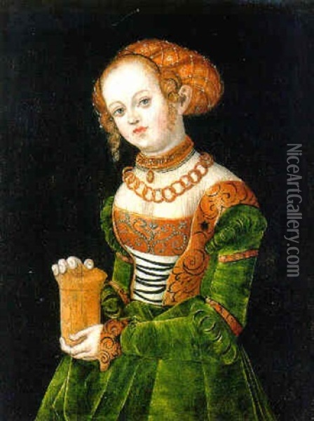 The Magdalen Oil Painting - Lucas Cranach the Elder
