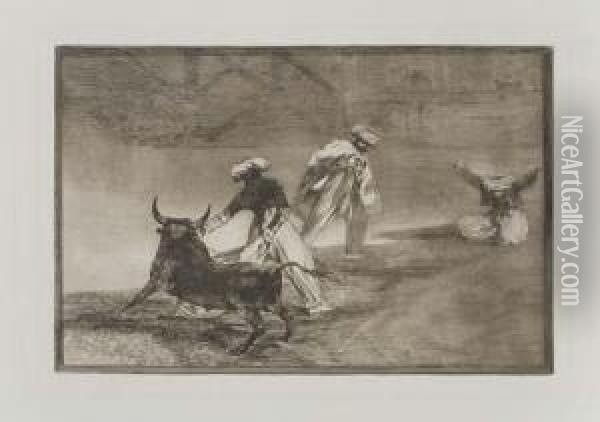 Capean Otro Encerrado Oil Painting - Francisco De Goya y Lucientes