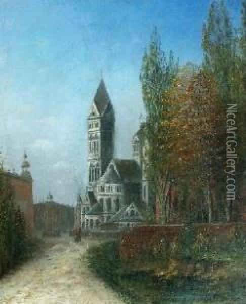 Rochus Kirche In Dusseldorf Oil Painting - Therese Fuchs