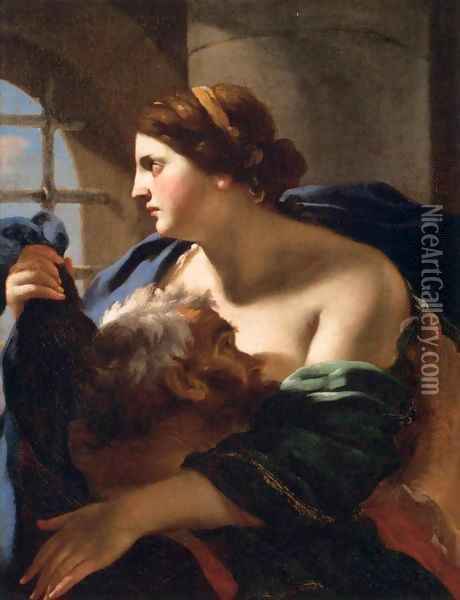 Roman Charity Oil Painting - Charles Mellin