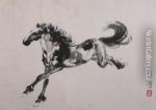 Horse Oil Painting - Xu Beihong