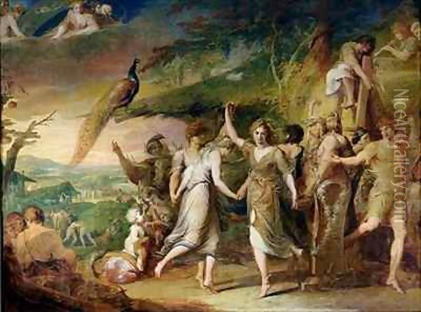 A Grecian Harvest Home, or Thanksgiving to the Rural Deities, Ceres, Bacchus Sylvanus and Pan, second in the series 'The Progress of Human Culture and Knowledge' Oil Painting - James Barry