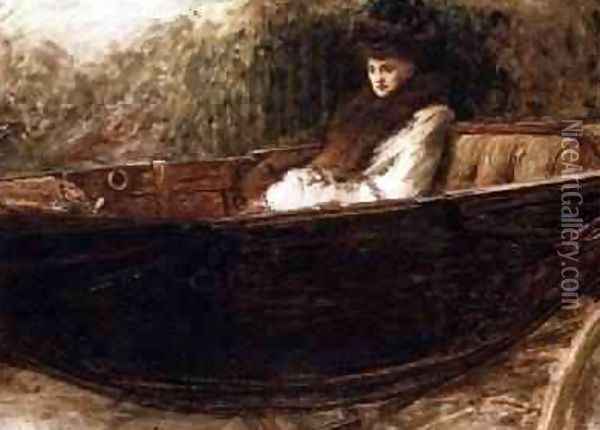 Lady in a Landau Oil Painting - Sir William Quiller-Orchardson