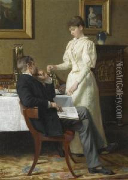 The Honeymoon Oil Painting - Carl Christian Thomsen