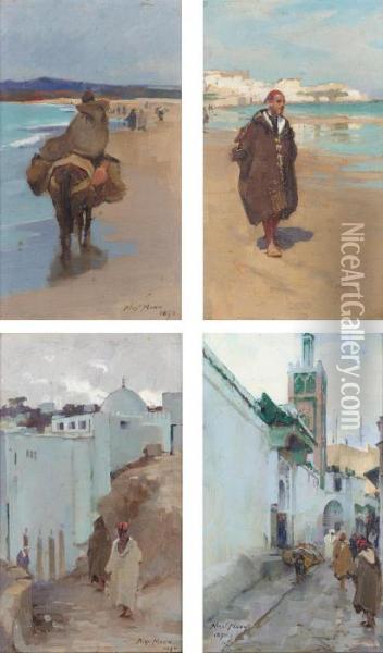 Moroccan Scenes Oil Painting - Alexander Mann
