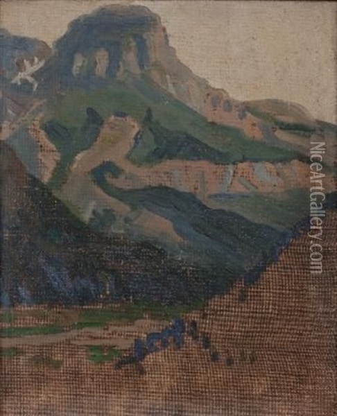 Switzerland Oil Painting - Clement (Joseph Charles Louis) Seneque