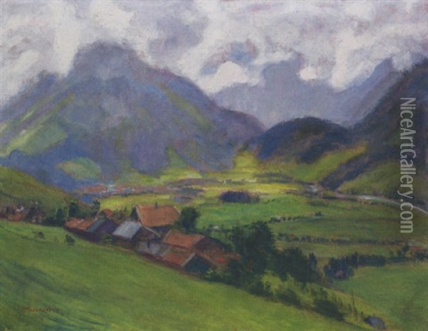 Am Gailenberg (allgau) Oil Painting - Otto Modersohn